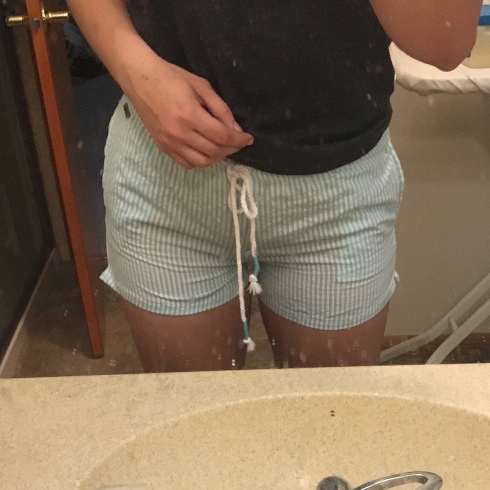 striped beach shorts